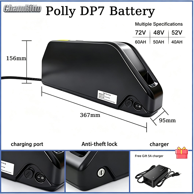Electric bicycle 36v 48v 52v 2 - огляд і ціна Electric Bicycle Battery 72V 30Ah