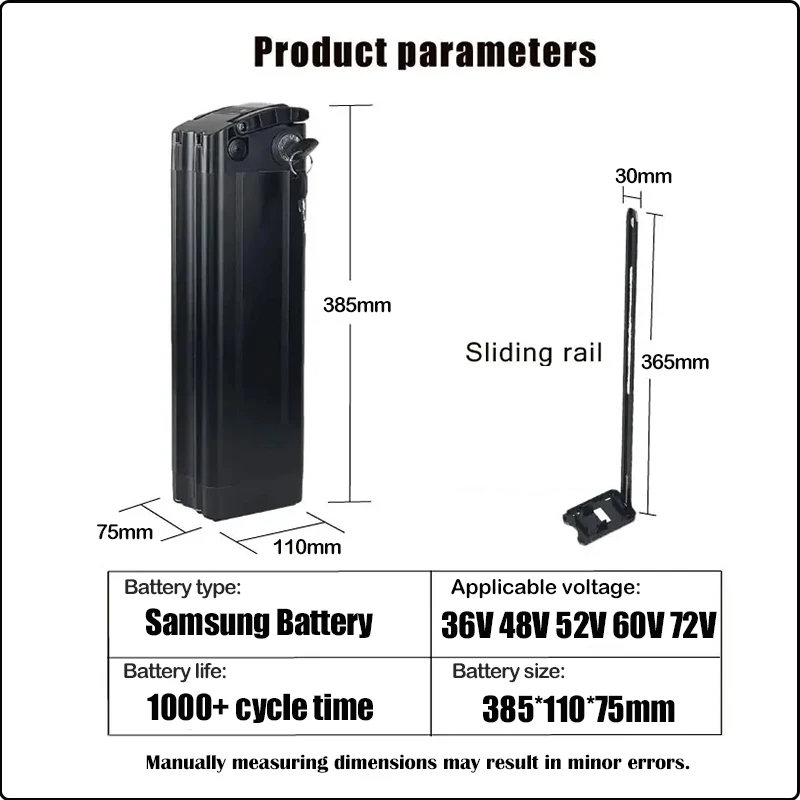 36v48v52v 60v 72v Bafang 1000w - огляд і ціна Electric Bicycle Battery 72V 30Ah