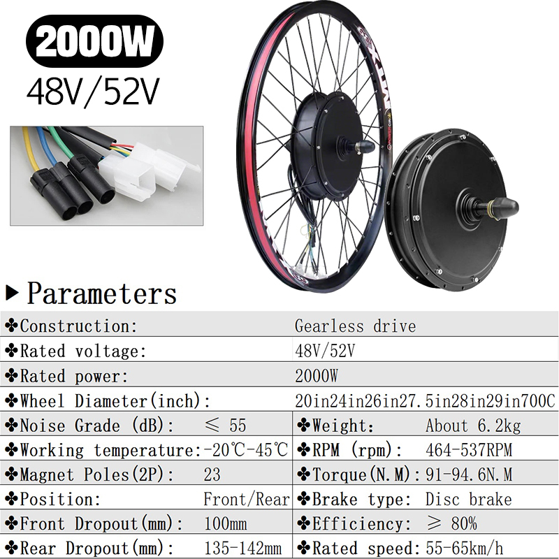 72V 5000W E-Bike Conversion Ki - огляд і ціна Ebike Conversion Kit 72V 3000W