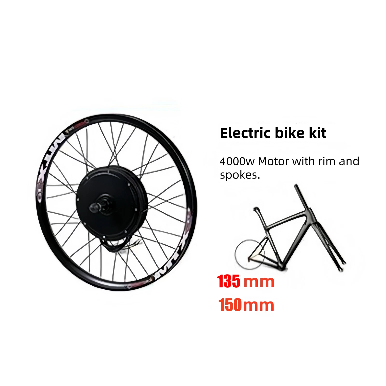 Electric Bike Rear Wheel High  - огляд і ціна 72V 5000W Hub Motor Kit