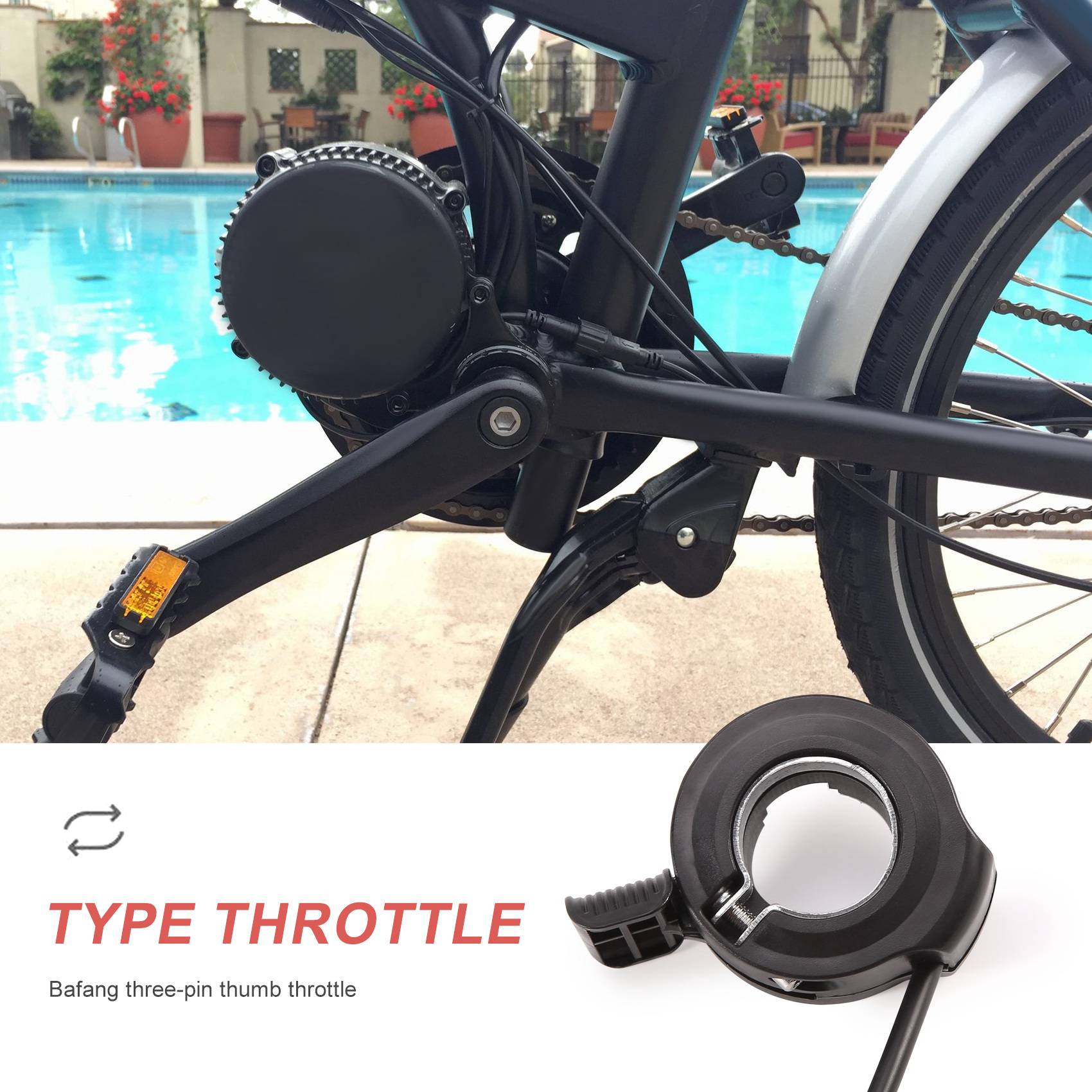 (AD10) Thumb Throttle for Bafa - огляд і ціна Mid Drive Motor Kit 52V 1000W