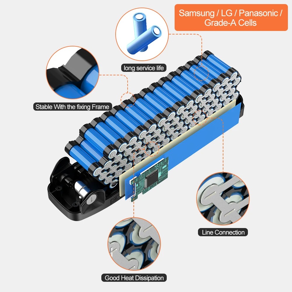 New for Hailong 36V 48V 52V Br - огляд і ціна Ebike Battery 48V 20Ah Hailong