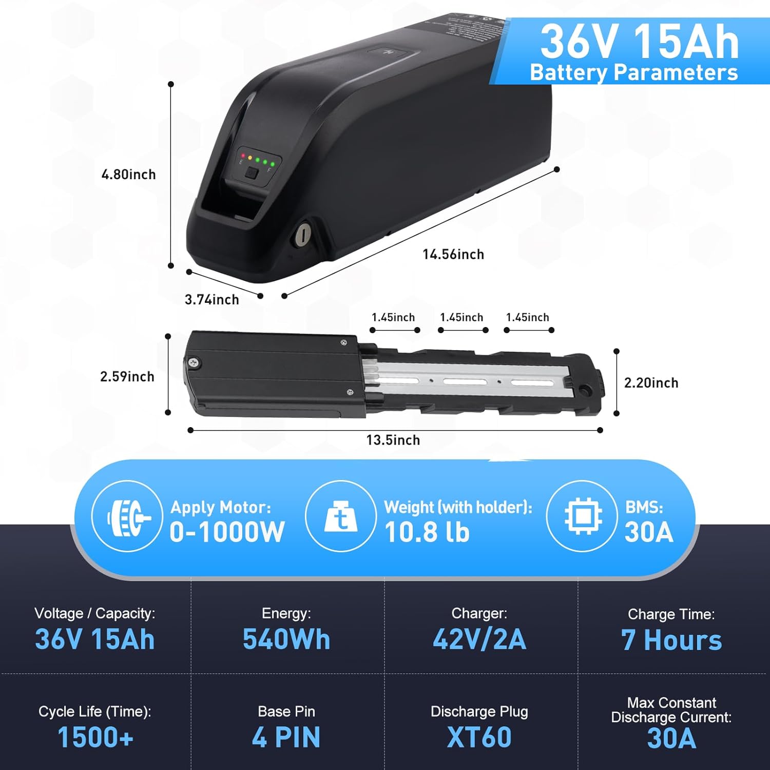 36V 48V 52V Hailong Ebike Batt - огляд і ціна Ebike Battery 48V 20Ah Hailong