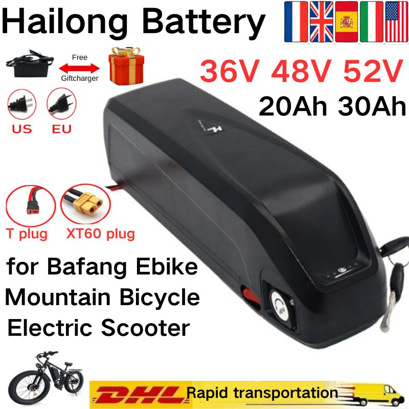 For Hailong Battery 36V 48V 52 - огляд і ціна Ebike Battery 48V 20Ah Hailong