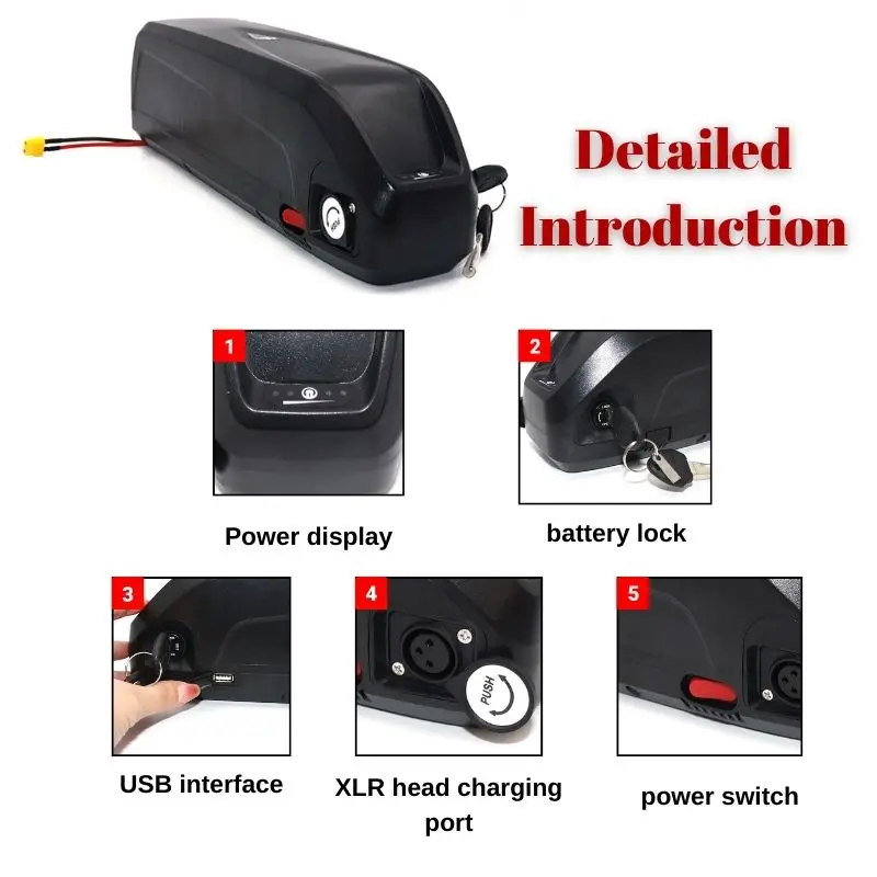 For Hailong Battery 36V 48V 52 - огляд і ціна Ebike Battery 48V 20Ah Hailong