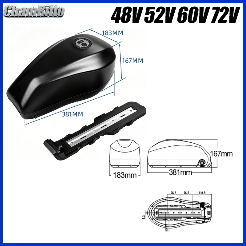48V 72V 52V 60V ebike Fuel Tan - огляд і ціна Electric Bicycle Battery 72V 30Ah