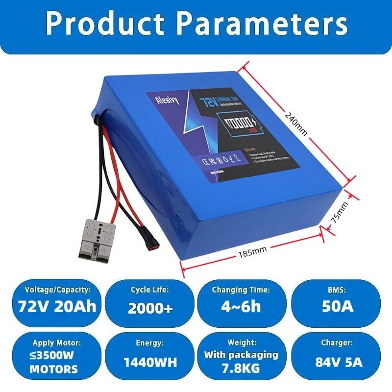 72V Battery 20S4P 20AH 20S6P 3 - огляд і ціна Electric Bicycle Battery 72V 30Ah