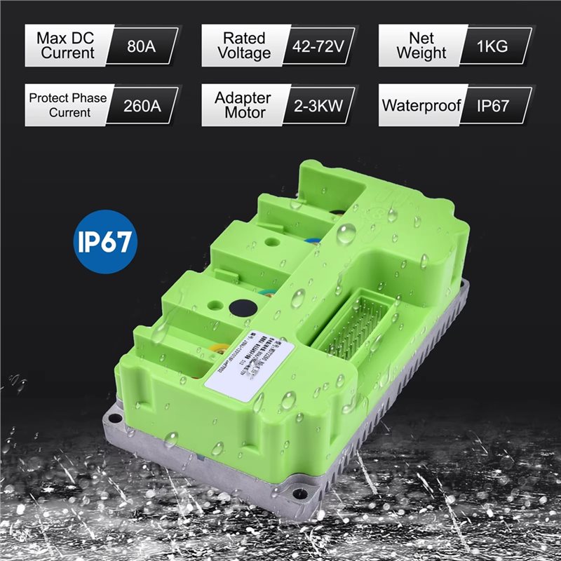Fardriver 48V-72V 80A 3KW Sine - огляд і ціна Sine Wave Controller 48V 72V 80A